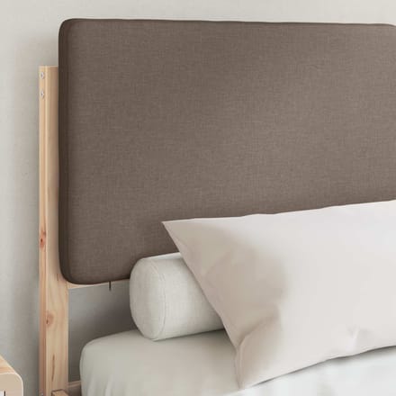 vidaXL - Bedframe - met - Gevoerde - Hoofdbord - Taupe - 160 - x - 200 - cm