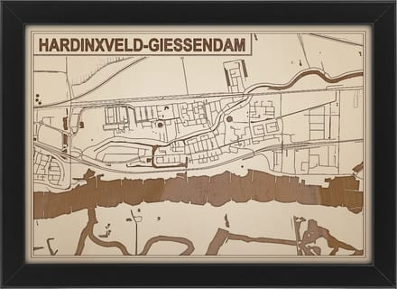 Decoratief Beeld - Houten Van Hardinxveld-giessendam - Hout - Bekroned - Bruin - 21 X 30 Cm