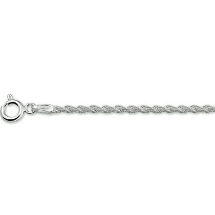 Zilveren Armband koord 2 1002170 18 cm