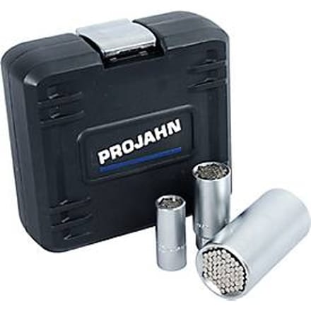 Universele dopsleutelkoffer PROJAHN, 3-delig, 1/4” en 3/8" en 1/2", kunststof box