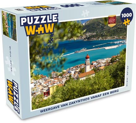 Puzzel Weergave van Zakynthos vanaf een berg - Legpuzzel - Puzzel 1000 stukjes volwassenen
