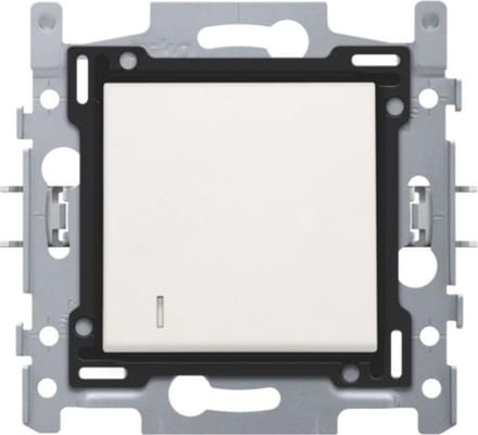 Niko - Drukknop no + lens schroefklemmen white - 101-60000