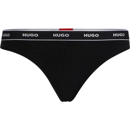 Hugo Dames-string met gemiddelde taillehoogte en normale pasvorm (Zwart, Wit)