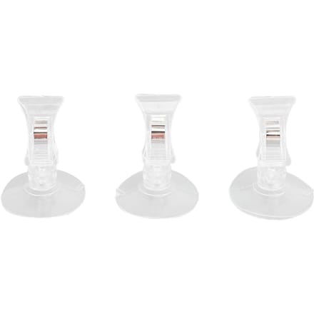 8 pièces Clips à Ventouse Pince à Ventouse Support Publicitaire Clip à Ventouse pour Salon de Manucure white