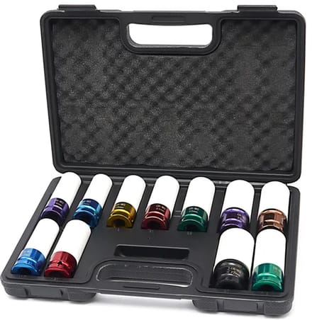 HBM lange krachtdoppenset 1/2 inch, 11-delig
