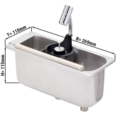 GGM Gastro Eisportioniererdusche mit Portioniererdusche & integr. Wasser-Rückfluss Verhinderer Zilver