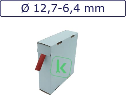 PRO-TIE® - Krimpkous 12,7-6,4 mm Rood Dunwandig krimpverhouding 2:1 (Box 8 meter) - PRO-TIE