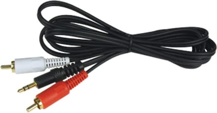 Caliber Audio kabel 3.5mm Aux naar 2x RCA - Zwart - 1.5m (CLA 150.2)