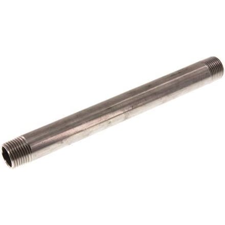 R 1/2'' RVS Dubbele Pijpnippel 20 Bar DIN 2982 - 200mm