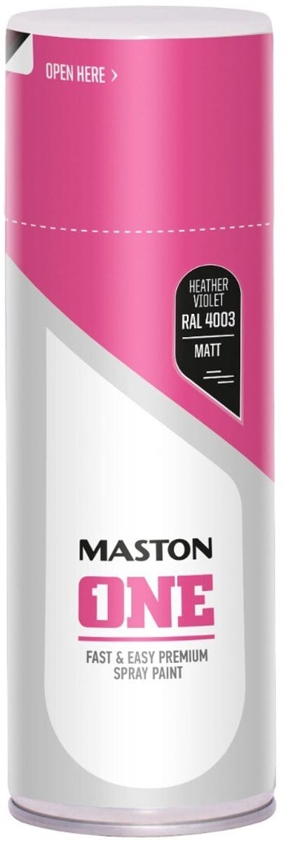 Maston ONE - Spuitverf - mat - Heidepaars (RAL 4003) - 400 ml - spuitbus verf