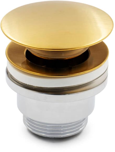 Afvoerplug Clickwaste 15-60mm Geborsteld Goud