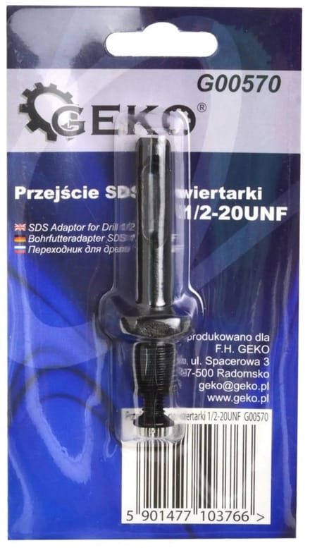 GEKO SDS Plus booradapter - universele aansluiting - robuust ontwerp