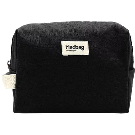Hindbag toilettas Leon - biologisch katoen - GOTS - Zwart