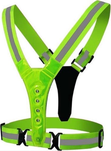 Finnacle - Hardloopverlichting - Reflectie voor hardlopen - Reflectievest - Geel - Veiligheidsvest - Hardloop Accessoires - LED Hardloopvest - Rood licht