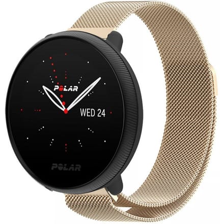Strap-it Luxe Milanese bandje - geschikt voor Polar Ignite / Ignite 2 / Ignite 3 / Unite / Pacer - champagne