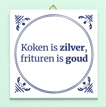 Tegeltje Koken is zilver van Ditverzinjeniet
