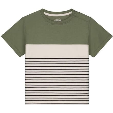 Prénatal peuter T-shirt Light Khaki Green 74 heren
