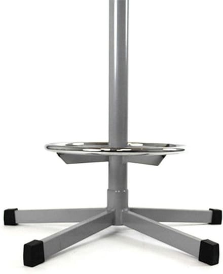 Statafel Ecoro rond 80CM bladkleur Lichtgrijs framekleur Wit (RAL9010)