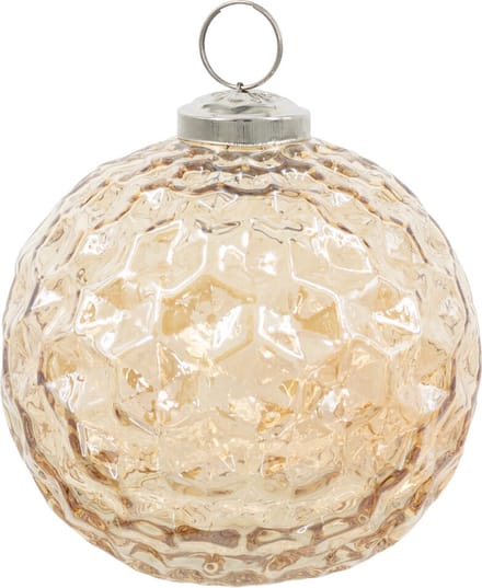 HomeBound by KY | Glazen kerstbal roest/goud | 12,5x12,5cm | kerstbal