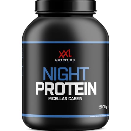XXL Nutrition - Night Protein - Aardbei - Caseïne Eiwitpoeder - 2000 g