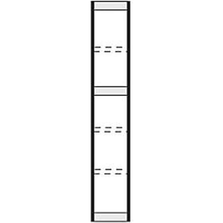 Eindwand, voor stalen rek PROGRESS 2000, H 2250 x D 600 mm, zilver