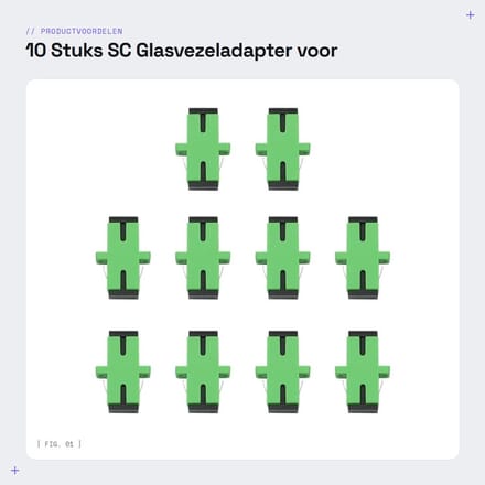 Dailygoods - 10 Stuks SC Glasvezeladapter voor Netwerkverbindingen