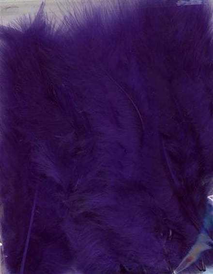 Paarse Marabou Veren - 7 tot 12 cm hoog - 15 Stuks