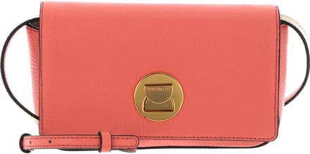 COCCINELLE Leren Schoudertas Mini Bag Crossbody Geranium / Silk Koraalrood