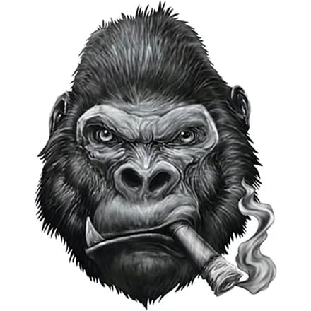 Motorfiets stickers Lethal Threat Mini Vilain Gorille Cigare