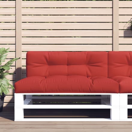 vidaXL - Palletkussen - 120x40x12 - cm - stof - rood