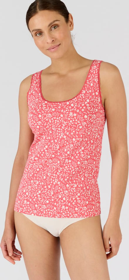 Damart - Tanktop Essential elastisch jersey breisel - Dames - Oranje - 42-44 (M)
