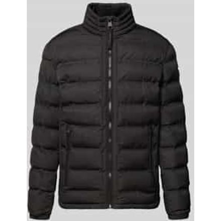 Regular Fit gewatteerd jack met opstaande kraag model 'MODENA FUSED'