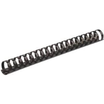 Fellowes plastic inbindruggen, formaat 16 mm, 25 stuks, voor inbindmachines plastic inbindrug zwart, 25 stuks