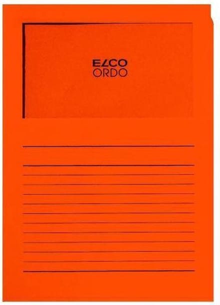 Elco Ordo Cassico L-map met venster A4 100 stuks 220 x 310 mm oranje
