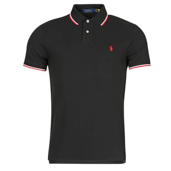 Polo Shirt Korte Mouw Polo Ralph Lauren POLO COUPE DROITE EN COTON BASIC MESH COL RAYE