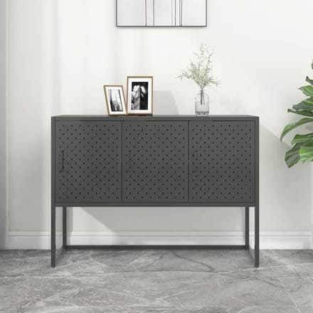 vidaXL - Dressoir - 105x35x75 - cm - staal - antracietkleurig