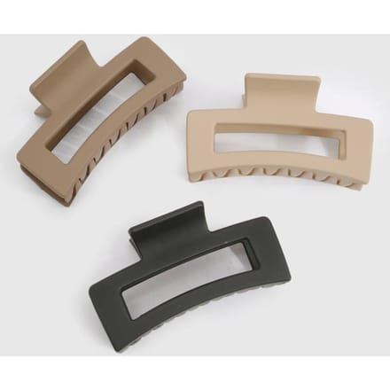 boohoo Dames Vierkante klauwclips 3-pack