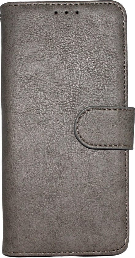 HB Hoesje Geschikt voor Samsung Galaxy S10 - Grijs - Luxe Kunstlederen Portemonnee Book Case
