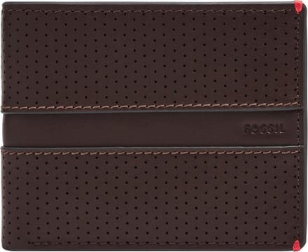 FOSSIL Portemonnee Rennsport Bifold With Flip ID Mink Donkerbruin
