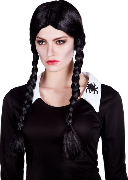 Boland - Pruik Secrete Zwart - Vlechtjes - Lang - Vrouwen - Heks - Halloween en Horror-