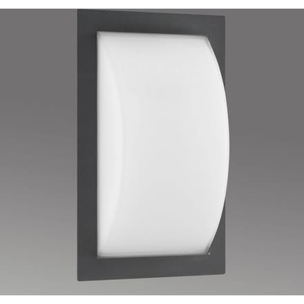 LCD Ivett buitenwandlamp, grafiet, E27, glas
