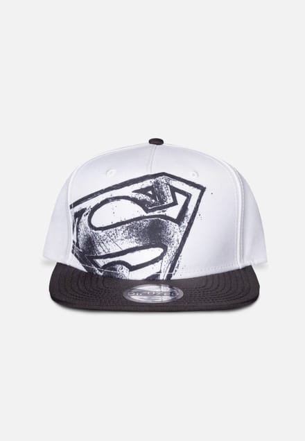DC Comics Superman - Graffiti Logo Snapback Pet - Wit/Zwart