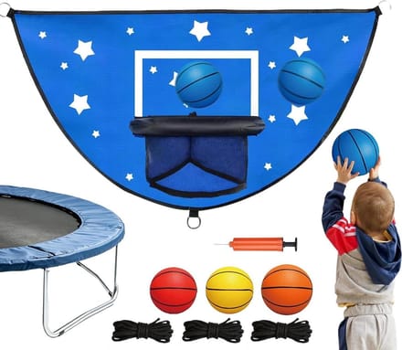 Trampoline basketbalset - Spring en dunk spel - Kinderen actief houden - Veilig dunking ontwerp - 98 x 50 cm