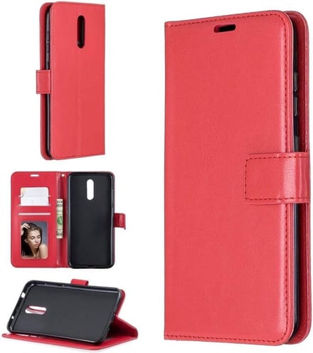 Bookcase Geschikt voor: Nokia 3.2 - Rood - portemonnee hoesje