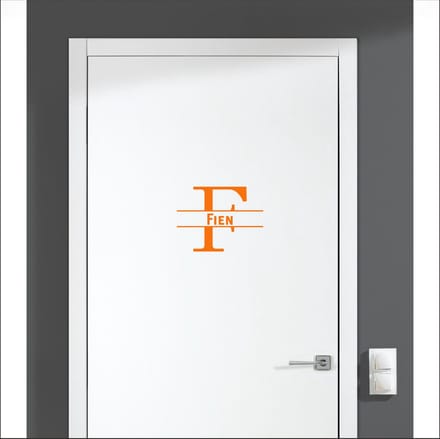 Deursticker Met Naam -  Fien - Oranje