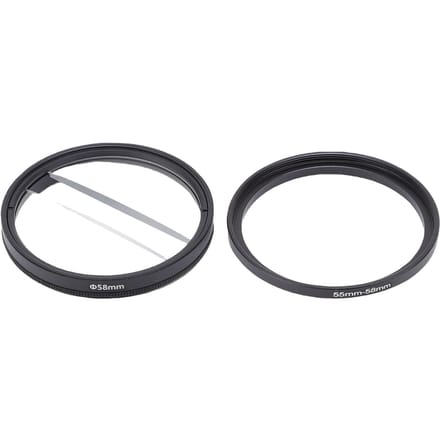 58MM Dubbele Halve Maan Speciale Blur Effecten Filter Dubbel Glas Camera Midden Gesplitste Diopter Lens gray