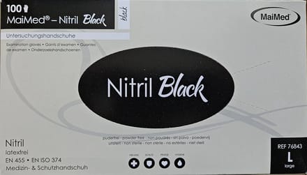 MaiMed Nitril Handschoenen Poedervrij – Maat L 3 x 100 stuks