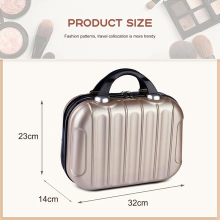 Waterdichte Hardcase Koffer voor Make-up en Toiletartikelen met Trolleyband