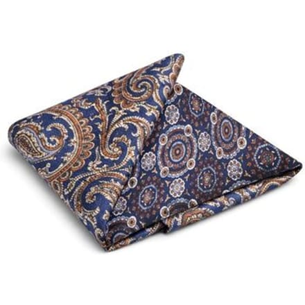 Schoenaccessoires Suitable Pochet Reversible Bruin op Navy