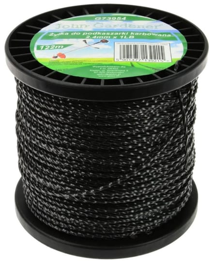 John Gardener Trimmerdraad - Getwist - 2,4 mm - 122 m - Duurzaam kunststof